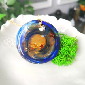 Aventurina & Blue Pendant In Murano Glass