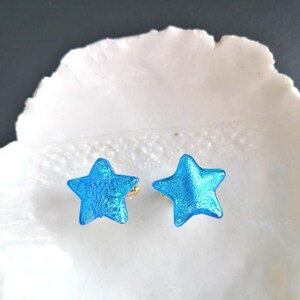 Murano Glass Blue Star Cufflinks