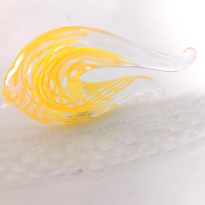 Murano Glass Pendant Necklace Yellow