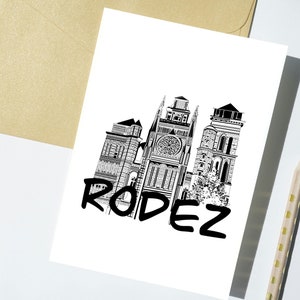 Cathédrale Notre Dame de Rodez - noir et blanc - détails