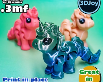 Licorne, impression 3 mf, impression sur place, sans support, PLA, 3D Joy Store