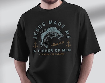 Fisher of Men T-Shirt: Christian Bible Verse Graphic Tee