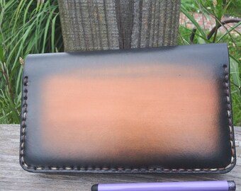 Wallet Leather Airbrushed Handmade Long Wallet