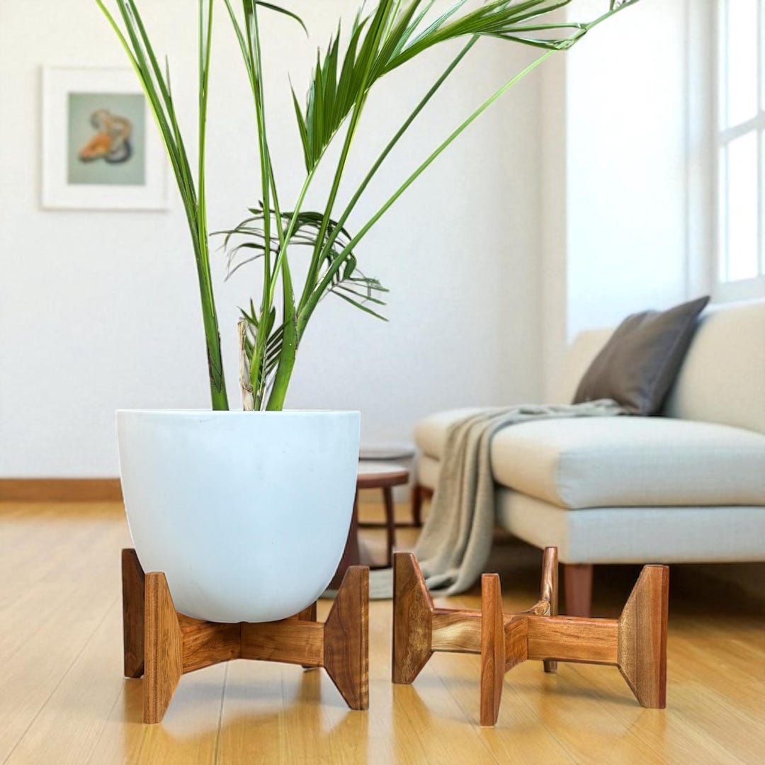 MCM Plant Stand Wood Mid Century Modern Style - Etsy