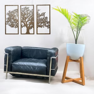 Cedar Wood Plant Stand for Mid Century Modern.