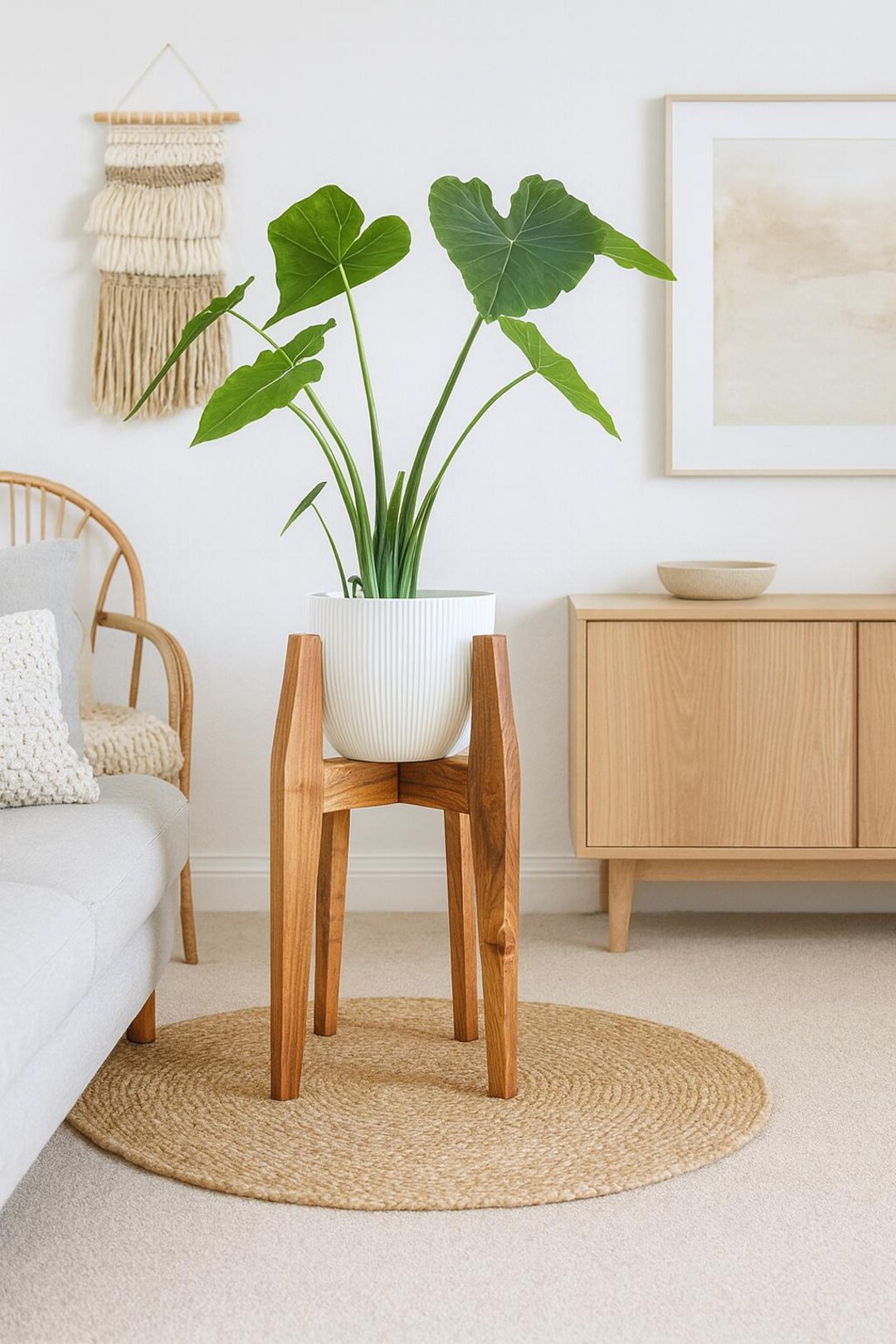 Scandinavian Indoor Plant Stand With Leveling Feet Decor Etsy scandinavian-indoor-plant-stand-with-leveling-feet-decor-etsy