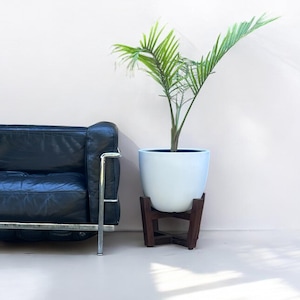 walnut hardwood floor plant stand, flower shelf decor, botanical plant holders, floor plan stand.