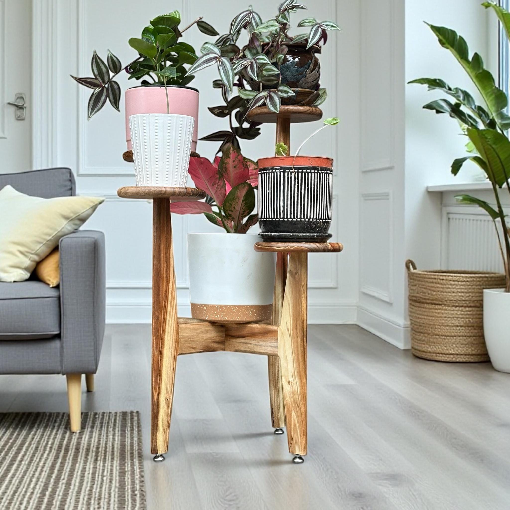 Colgador de madera para plantas - Etsy México, image size:2048x2048