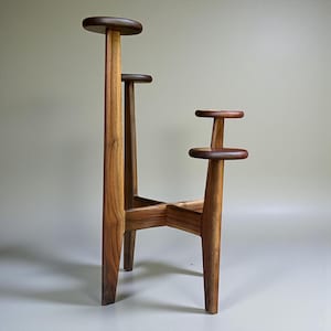 custom  wood plant stand indoor mid century modern.