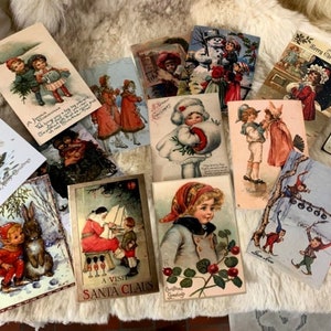 Serie 3 de postales de NAVIDAD * 16 imágenes diferentes con estilo vintage * Cartulina de la mejor calidad * 16 sobres * Gran selección