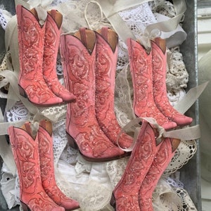 Cowgirl Boot Ornamentpink and Four Matching Tagsyou Will Receive a