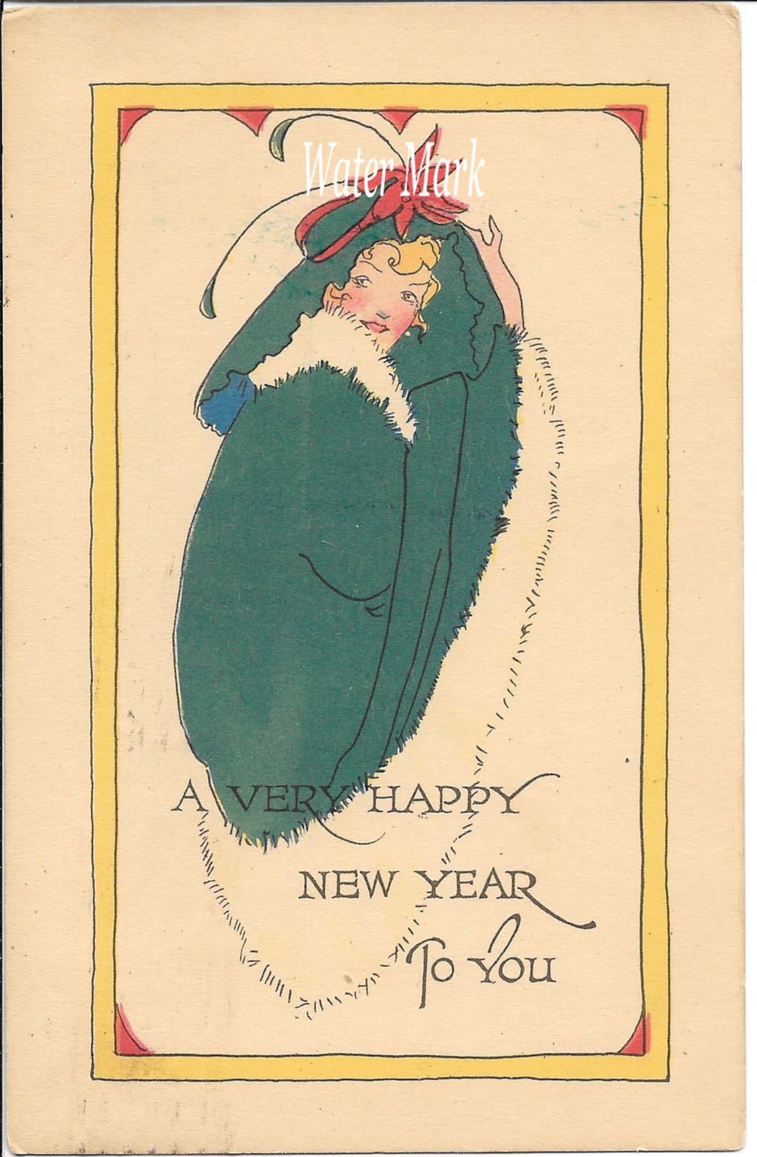 New Year Art Deco Girlo Darlinginstant Digital Downloadgreat Etsy