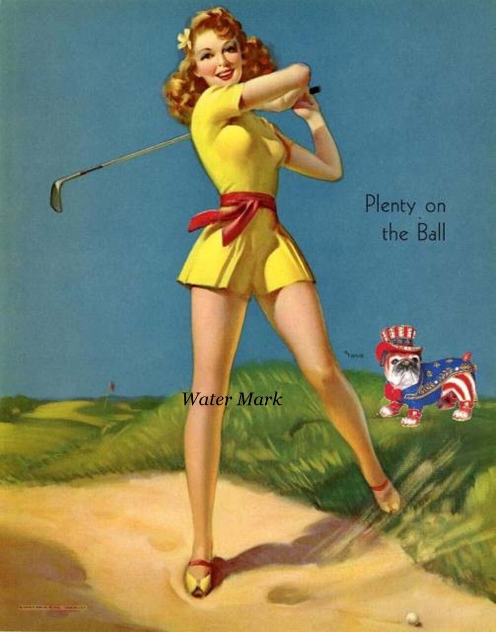 GOLF pin up girl CMULTI SIZESPillowsSachetsDoor Etsy