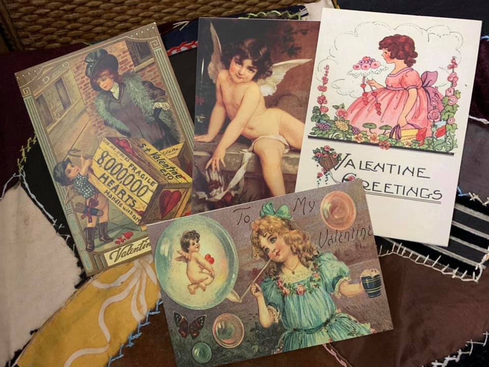 VALENTINE 18 Color Cardstock Postcards18 Different Images18 Etsy