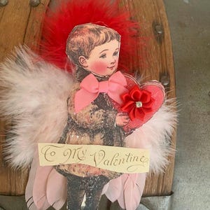 Valentinstag Engel Ornament C*deutsch Glitzer*Handarbeit*To MY VALENTINE*Samthase exclusive*Unwiderstehlich