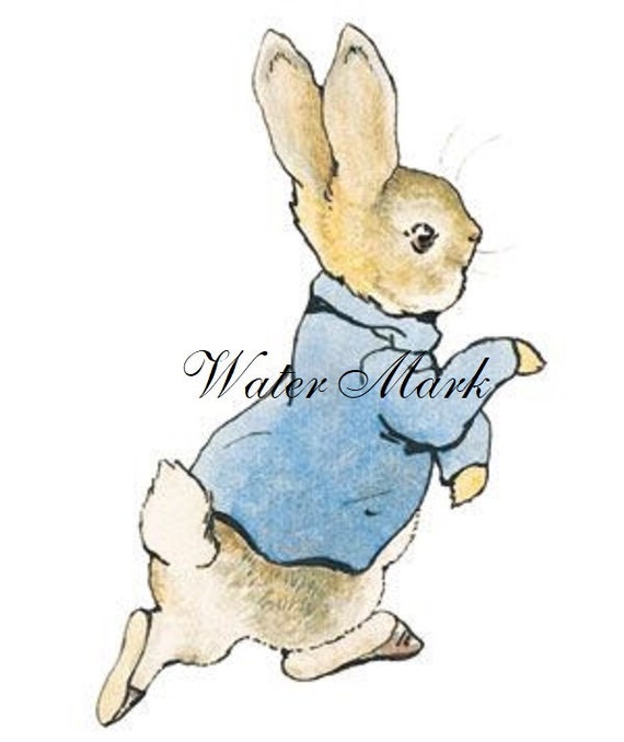 Peter Rabbit Beatrix Potter Fabric Block Bunnies Rabbit Altered Art