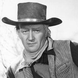 John Wayne Hollywood Legend*(L)*Tamanhos variados*Moldura*Pronto para costurar
