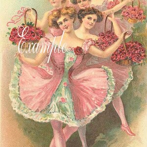 Digital Download,Ballerinas many in pink,Beautiful,Use for greeting  cards,place cards, altered art,sewing,framing,tags and more