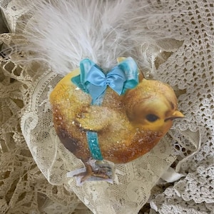 Spring Easter Charity chick ornament*Oh darling*Think fir and feather tree*Wreath