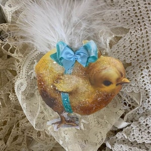 Ornamento di beneficenza a forma di pulcino di Pasqua primaverile*Oh tesoro*Pensa a un albero di abete e piume*Ghirlanda