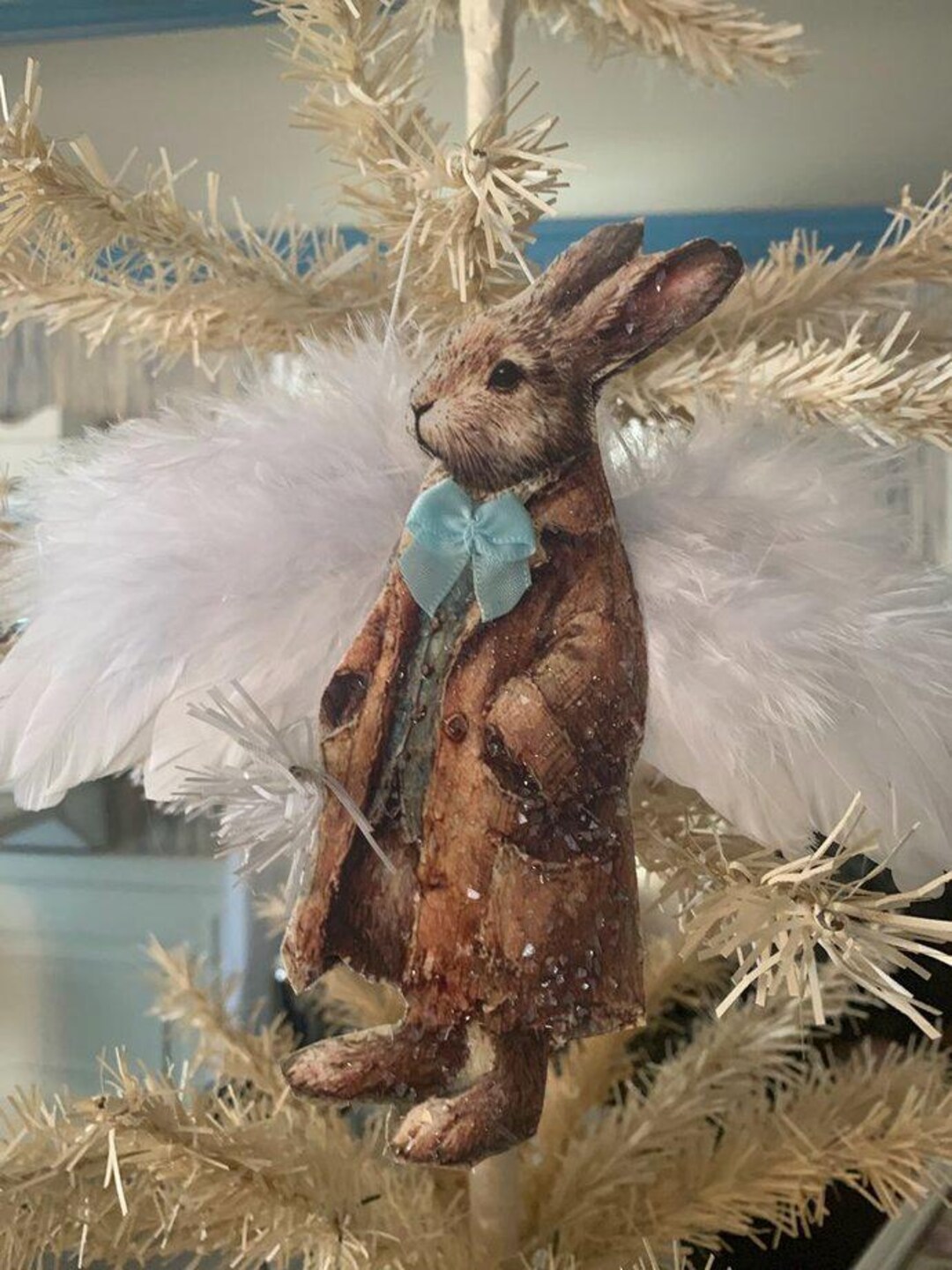 EASTER ANY TIME Rabbit*rabbits*bunny*bunnies Angel Ornament*real ...