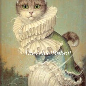 Katze,Katzen,Kätzchen,Kätzchen*Alles verkleidet* Viktorianischer Stil*Quilt, Kunst Stoffblock