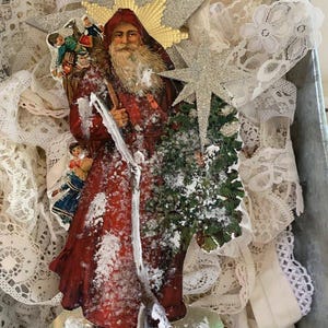 NAVIDAD DRESDEN Papá Noel*Victoriano*Glorioso*Detallado*Rojo clásico*Estrella de Belén