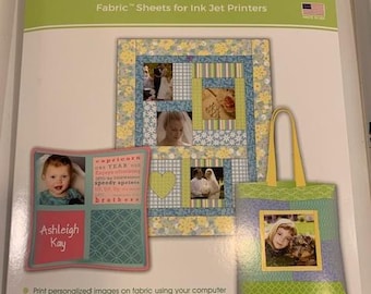 June Tailor FABRIC SHEETS*Ink Jet* one blank  ready to print and sew into your project
