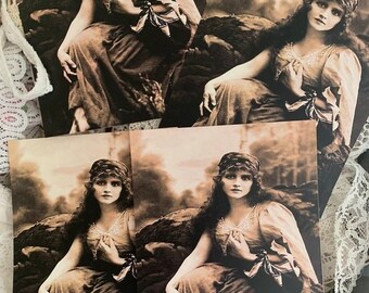 GYPSY *Beautiful girl*12 identical postcards*Postcard back*Only requires a USPS stamp to mail