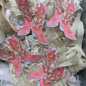 Cowgirl Boot Ornamentpink and Four Matching Tagsyou Will Receive a