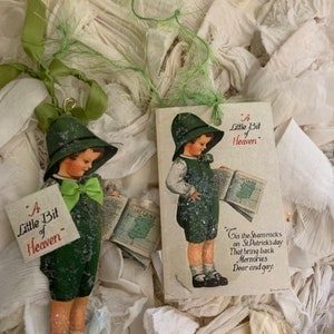 ST. PATRICK&#39;S DAY*Little laddie ornament*Gift*Journals*Decoration*Home decor*Feather tree*