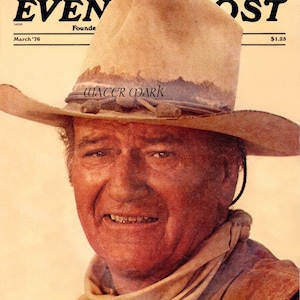 John Wayne Hollywood Legend * MAGAZINE Art * Plusieurs tailles * LIVRAISON GRATUITE * Wow * Dans le monde entier * Cadre * Prêt à broder