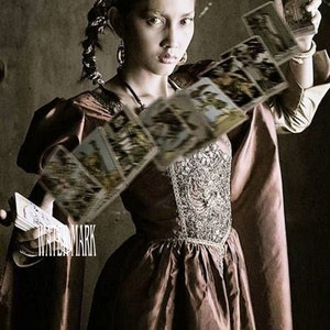 Chica gitana * dama * cartas del tarot * mujer hermosa * Boho ** adivina ** BOHO * Bloque de tela con arte de colcha * Colchas, almohadas, bolsitas, marco