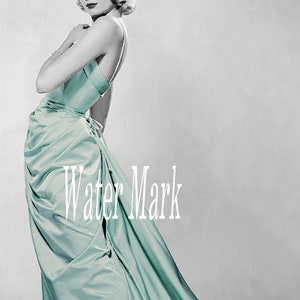 Grace Kelly*Zwart-wit getinte avondjurk*prachtig*Quiltart-stofblok*origineel ontwerp*Verschillende maten*