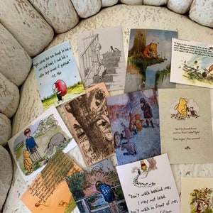 Cartoline in stile vintage di Winnie the Pooh*Alcune con citazioni*12 cartoline diverse*Buste incluse*Oh tesoro