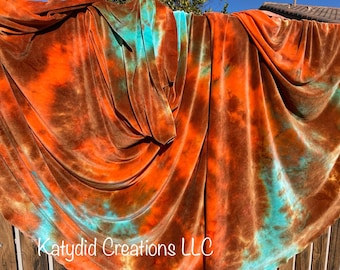 Hand Dyed Organic Bamboo Velour Baby Blanket - Nebula Colorway
