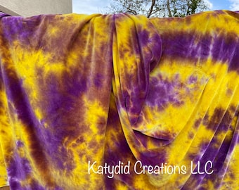 Hand Dyed Organic Bamboo Velour Blanket - Stadium Blanket - Sport Team - Throw