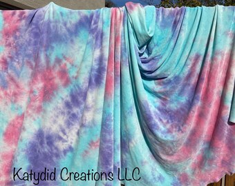 Hand Dyed Organic Bamboo Velour Baby Blanket - Cotton Candy Colorway