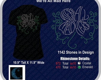 We're All Mad Here Bling Rhinestone design Download