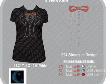 Tuxedo Shirt Bling Rhinestone design Download