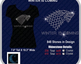Winter is Coming  Bling Rhinestone design Download