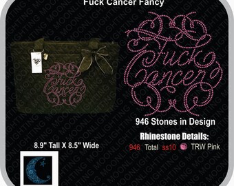 Fuck Cancer  Breast Cancer Fancy Bling Rhinestone design Download
