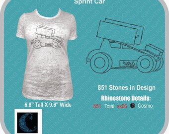 Sprint Car Bling Rhinestone design Download