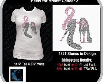 Heels for Breast Cancer 2   Bling Rhinestone design Download