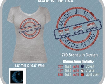Made in the USA designs Bling Rhinestone design Download