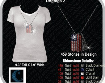 USA Dogtags with 2 designs Bling Rhinestone design Download