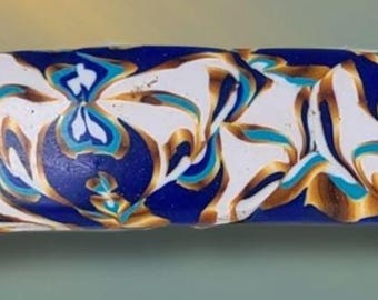 Delft style barrette, super grip, Vintage Made in France clip