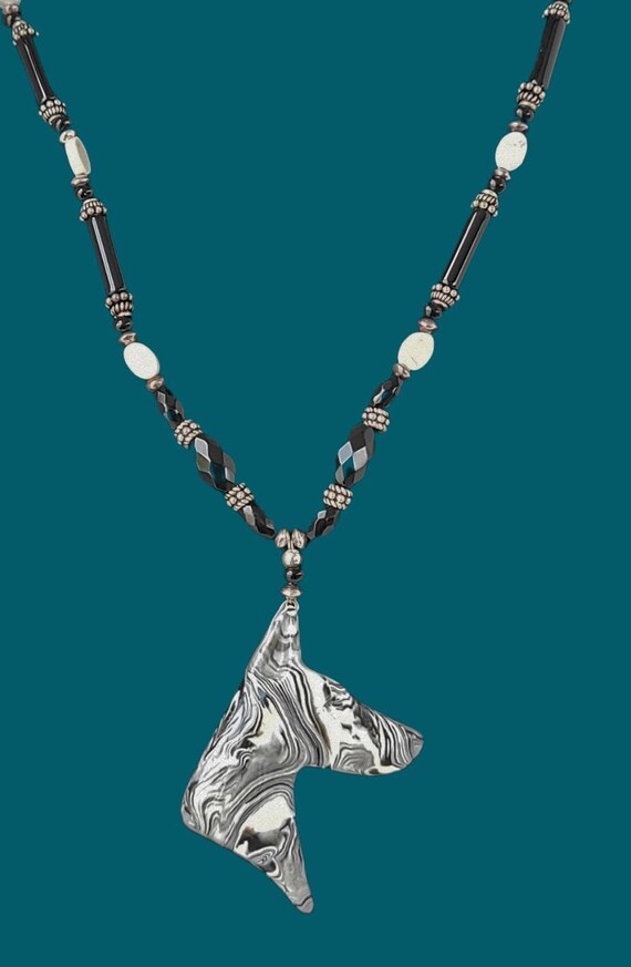 Doberman necklace Onyx