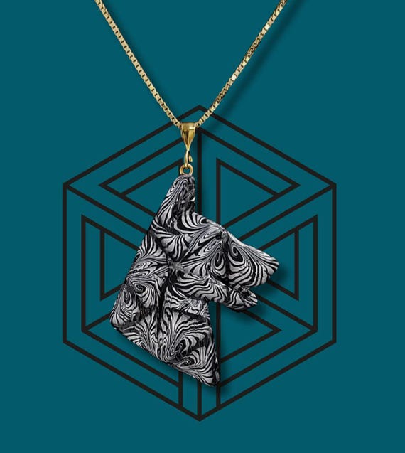 German Shepherd necklace black and white paradox