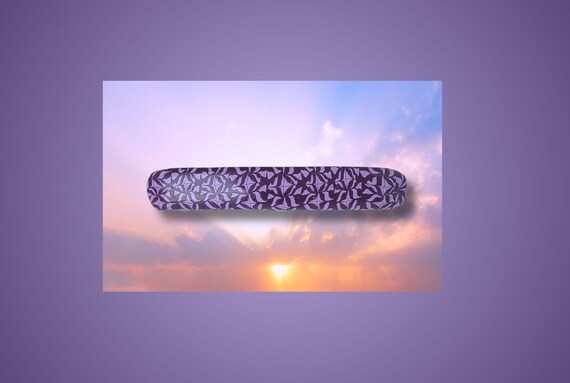 Purple and Lavender Barrette, super grip, Vintage Made in France clip